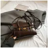 Bolsa de Mão Quadrada Pequena Estilo Coreano de Alto Valor Estético para Mulheres, Nova Tendência da Primavera de 2026 Bolsa de Ombro Transversal Texturizada