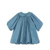 Ropa para Niños al por Mayor Vestido para Niñas Primavera y Otoño 25 Nuevo Cuello de Muñeca para Niños Falda de Botones Fresca Pequeña Vestido de Princesa
