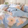 Juego de Ropa de Cama de Cuatro Piezas Sábana 100% Algodón Puro Funda Nórdica Juego de Tres Piezas para Dormitorio Funda de Colcha Cubierta de Cama Juego de Sábanas Ajustables de Cuatro Piezas