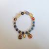 Pulsera Corazón de Caramelo Mitad Azúcar Azul Pulsera de Lámina de Oro Joyería Temperamento Versátil Pulsera Fresca Versátil Pulsera para Mujer Ins