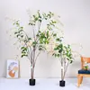 Planta Artificial de Jazmín Colgante para Sala de Estar, Vegetación Artificial Decorativa de Alta Gama, Planta y Árbol Falsos para Entrada y Exhibición en Ventana