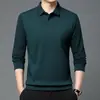 2026 Nuevo Estilo Camiseta Falsa de Dos Piezas Sudadera Delgada para Hombre Primavera y Otoño Manga Larga Polo de Alto Algodón Camiseta Base para Papá