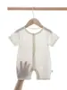 Roupas de Bebê para o Verão Macacão Curto de Manga Curta Shorts Estilo Ultra Fino Macacão de Engatinhar Aberto na Frente Roupa de Verão Sem Costura Roupa para Ar Condicionado
