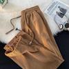 Pantalones Casuales de Pana para Hombre Otoño Nuevo Estilo Americano a la Moda Combinables Holgados Casuales Pantalones Largos de Pierna Biselada Pantalones de Sudor Holgados