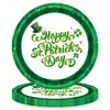 Novo Conjunto de Louças para Festa San Pa Clover 96 peças Festa de Feriado Copo de Papel Guardanapo Bandeja de Papel Fábrica Atacado