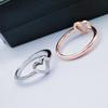 Hesheng desea venta caliente venta caliente anillo en forma de corazón aleación galvanizado simple joyería anillo para mujer europeo y americano
