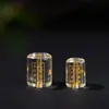 Venta al por mayor del fabricante Cinco Elementos de la Vida Estampado en Caliente Vidrio Pulsera DIY Cuentas Sueltas Accesorios Vidrio de Cristal Blanco Cuentas Cilíndricas Grabadas