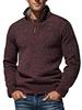 Outono e Inverno 2025 Tricô Masculino Gola Alta Meia com Zíper Forrado com Fleece Pulôver Engrossado Tricô para Usar por Baixo Exportação Pronta Entrega Masculina