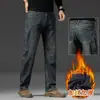 Jeans de Terciopelo Plus de Gama Alta para Hombre Invierno 2026 Nuevos Pantalones Largos Rectos Sueltos Pantalones Gruesos para Hombre Otoño Invierno
