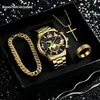 Reloj para Hombre Temu Transfronterizo Diseño Hueco Moda Tendencia de Negocios Reloj No Mecánico Reloj de Cuarzo de Negocios Fabricante Venta al por Mayor