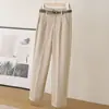 Traje Casual de Lã Quente com Manga Curta, Corte Slim, Redutor de Idade, Cintura Alta, com Calça Cigarette Cropped para Outono e Inverno, Novo Estilo para Roupa de Outono e Primavera
