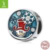 Charme de prata original série de Natal s925 contas de charme de prata amor urso de Natal floco de neve diy corda