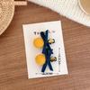 Pinza para el Cabello de Bola de Pelo Colorida de Otoño e Invierno Pinza de Pico de Pato Clip Exquisito para Flequillo Corazón de Niña Pinza Decorativa Versátil