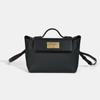 Bolsa Feminina de Couro Genuíno High-end 2024 Nova Bolsa Kelly Versátil Textura de Bolinho Bolsa de Mão Ombro Transversal
