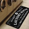 Tapete de cocina con letras americanas de Amazon Daifa Spot, de terciopelo de cristal, para lavadora y cocina, alfombra decorativa