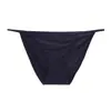 Necesidades Básicas Sexy Puro Deseo Color Sólido Fino Tiro Bajo Ropa Interior para Niña Tanga Fina Bragas Sin Costuras