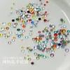 Broca de unha explosão 1440 tamanho misto grade inferior dourada cor de fundo strass broca redonda pequena acessórios para unha
