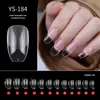 Adesivo de unha para usar em viagens, nail art 120, sem costura, sem lixar, unha postiça transparente, semi-fosco, unha amêndoa