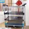 Carro de servicio para restaurante de seis y cinco pisos, carro de platos de acero inoxidable, carro de entrega de alimentos, escurreplatos, carro de servicio para platos