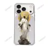 Pintura al Óleo Artística Ángel Adecuado para Iphone17Pm Anticaída Cáscara Blanda Apple 16Promax Alta Transparencia Funda de Teléfono Pintada