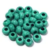 Cuentas de ábaco de acrílico de color sólido agrietadas con agujero grande para pulsera de cuentas DIY, collar, accesorios para cadena de mano, bolso