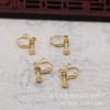 Pendientes de bricolaje chapados en oro de color Yiwu Gold Ray con orificio para la oreja, tornillo, clip para la oreja, accesorios para pendientes hechos a mano, B295
