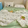 Colcha de Verão de Gaze Dupla Camada Tipo A Estilo Ins Popular, Colcha de Verão de Algodão com Fibra de Soja, Colcha Lavável à Máquina para Ar Condicionado Atacado