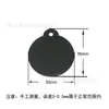 Placa de identificación redonda de 35 mm con anilla para perro y gato, suministros para mascotas, accesorios de cuerda anti-pérdida para exteriores, anillo de cuello metálico, joyería