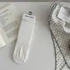 Calcetines finos de verano para mujer, color blanco, estilo ballet, hasta la pantorrilla, calentadores de piernas versátiles de verano japoneses, calcetines apilados