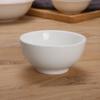 Vajilla de cerámica sencilla de estilo chino para hotel de alta gama Tazón de arroz de 4.5 pulgadas blanco engrosado tazón pequeño tazón de sopa para uso doméstico