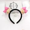 Dongdaemun Mesmo Estilo Bonito Urso Faixa de Cabelo Lavar Rosto Aplicar Máscara Cartão de Cabelo Laço Feminino Cyber Celebridade Menina's Headwear Estilo Coreano