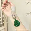 Colgante de Buda de Jade Hetiano Jadeíta Natural, Colgante de Cerradura de Nube Propicia de Calabaza Guanyin de Jade Hetiano, Colgante de Jade para Hombres y Mujeres