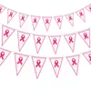 Dia de Cuidados com a Fita Rosa Transfronteiriço Painel Decoração de Atmosfera Personalizada Bandeira de Jardim Cortina de Porta Bandeira de Corda de Promoção de Evento