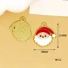 Accesorios de copo de nieve navideño de aleación con goteo de aceite transfronterizo, colgantes para llaveros DIY, pulseras, collares, pendientes y colgantes