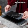 Prato Raso Cerâmico Estilo Japonês para Sushi Prato Criativo para Jantar Prato Raso para Sashimi Fabricante de Louças Louças Atacado para Uso Doméstico