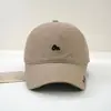 Novo Top Macio de Algodão Lavado com Bordado de Letra Pequena Boné de Baseball com Aba Curva Unissex Primavera Verão Respirável Versátil Proteção Solar Pato Tendência