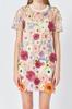 Vestido Sexy Bodycon de Renda de Malha Floral Tridimensional Bordada, Gola Redonda, Slim-Fit, Venda Direta Europeia e Americana Transfronteiriça