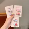 Lindo Gatito Gota de Agua Dibujo Animado Pinza Lateral para el Cabello Pinza de Pato Accesorio Dulce para el Cabello de Estudiante