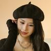 Boina japonesa de otoño e invierno para mujer, diseño de nicho dulce, sombrero de nube con cara de pintor pequeño, venta al por mayor