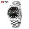 Reloj de Pulsera de Cuarzo OFNS de Moda con Esfera Grande para Hombre de Negocios con Calendario, Reloj Casual Simple para Mujer Luminoso Impermeable