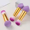 Bangfei kit de 3 piezas dos en uno cabeza de esponja pincel de maquillaje mini portátil cepillo suelto herramientas de belleza