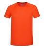 Camiseta de manga curta com gola redonda e secagem rápida com faixa refletiva, roupas de grupo, roupas de trabalho, roupas de classe, cor sólida, tudo combinando, casual, logotipo para impressão