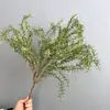 Helecho Aspárrago Artificial Planta Verde, Diseño de Línea de Hierba de Acero, Accesorios para Arreglos Florales de Plantas Artificiales para Boda y Decoración del Hogar