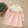 Vestido Suéter Infantil Aikyung Outono Inverno Novo Estilo Estilo Natalino Malha Saia Longa Roupas de Fim de Ano para Meninas Saia Camada de Base