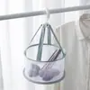 Mini cesta de secagem para armazenamento de ferramentas de beleza à prova de vento permeável espessa forte e durável malha de poliéster azul beleza atacado