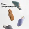 Nuevas Zapatillas de Casa de Algodón Estilo Japonés 2024 Invierno Gruesas Antideslizantes Pareja Felpa Suela Gruesa Zapatos de Maternidad para Hombres