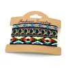 Set de 3 Piezas Venta Caliente Transfronteriza Cuerda de Mano Étnica Bohemia Retro Pulsera Tejida Colorida de Nepal Joyería