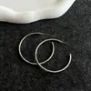Pendientes Geométricos de Aro Tubular Círculo Normcore Europeo y Americano Pendientes de Aro Brillantes Lisos Grandes Pendientes Pendientes