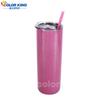 Nueva Taza de Agua de Acero Inoxidable 304 con Revestimiento de Transferencia Térmica, Taza Cambiante de Color Pintura Arcoíris, 20 oz, Vaso Recto con Popote