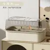 Gaiola para hamster, transparente, portátil e respirável com tampa que abre, habitat para hamster, gaiola para pequenos animais, como porquinhos-da-índia.